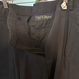 Tori Richard Black Pleated Midi Skirt